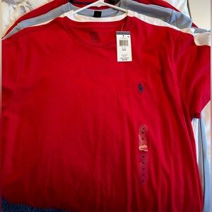 Men red polo Ralph Lauren t shirt medium